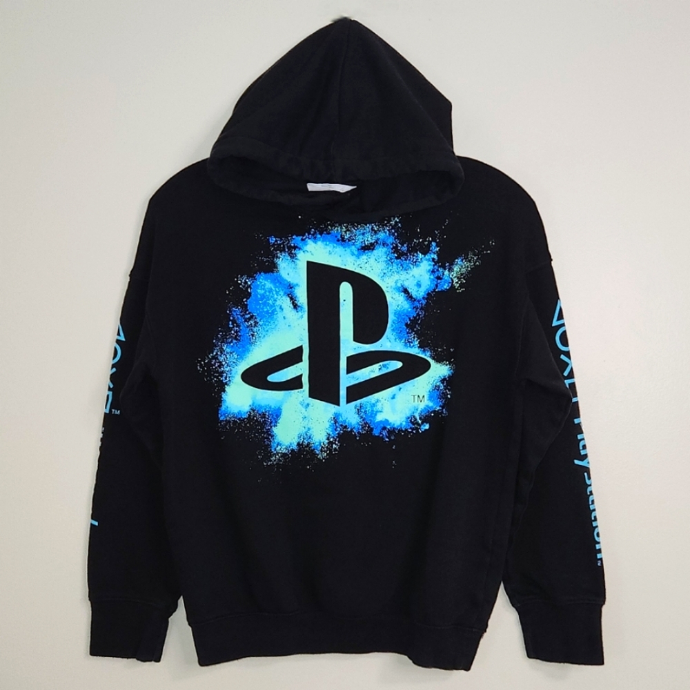 PlayStation x H&M Black Unisex Hoodie, Size 10 ~ EUC - Picture 2 of 8